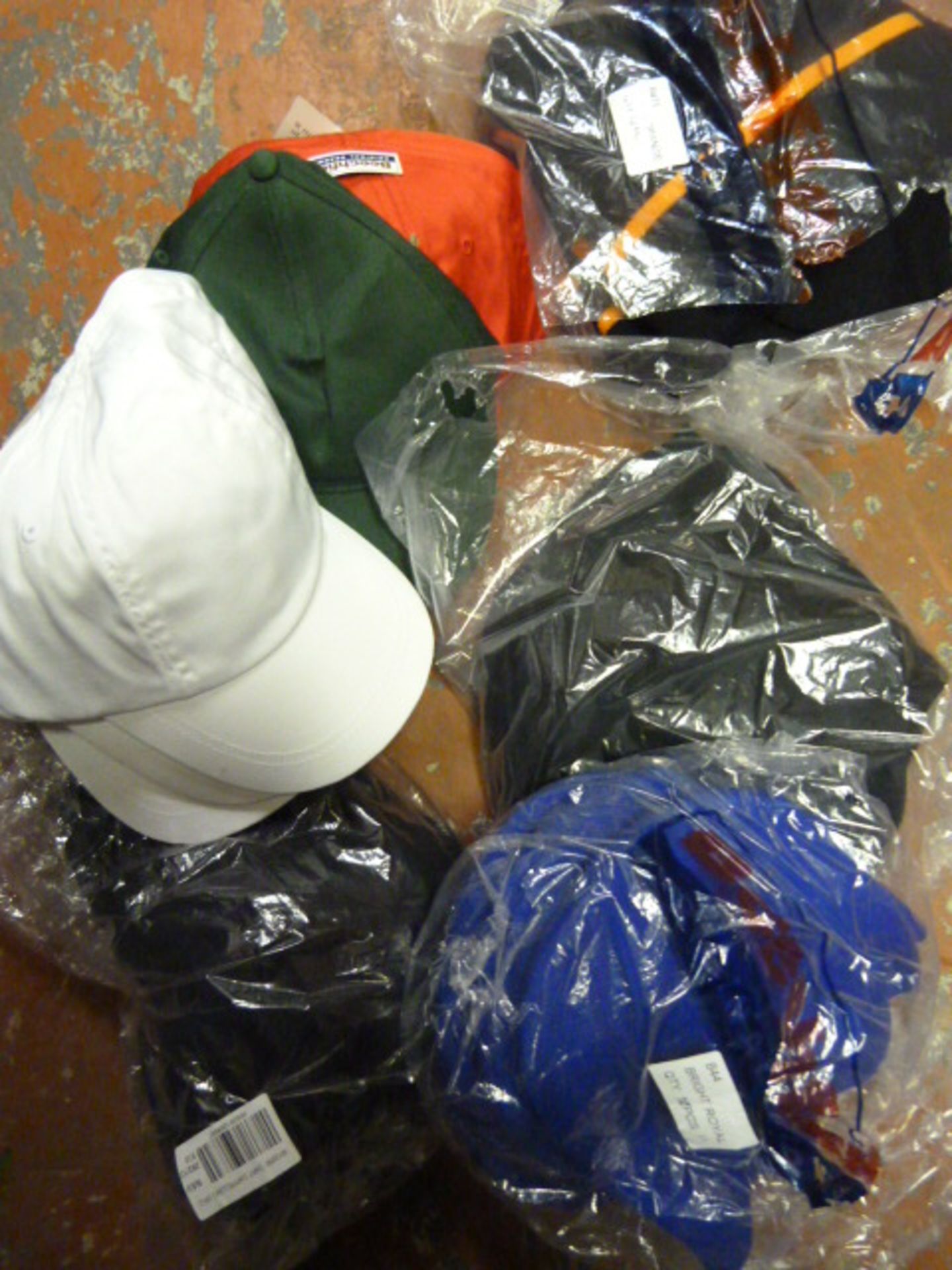 Bag of Baseball Caps and Wool Hats (Assorted Colou