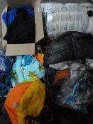 Quilt and Three Boxes of Children's Clothes, Texti