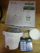*Three Black Frosted LED In-Ground Lamps