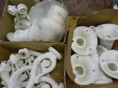 *Three Boxes of White Garden Lamppost Parts;
