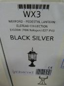 *Garden Zone Wexforn Pedestal Lantern (Black/Silve