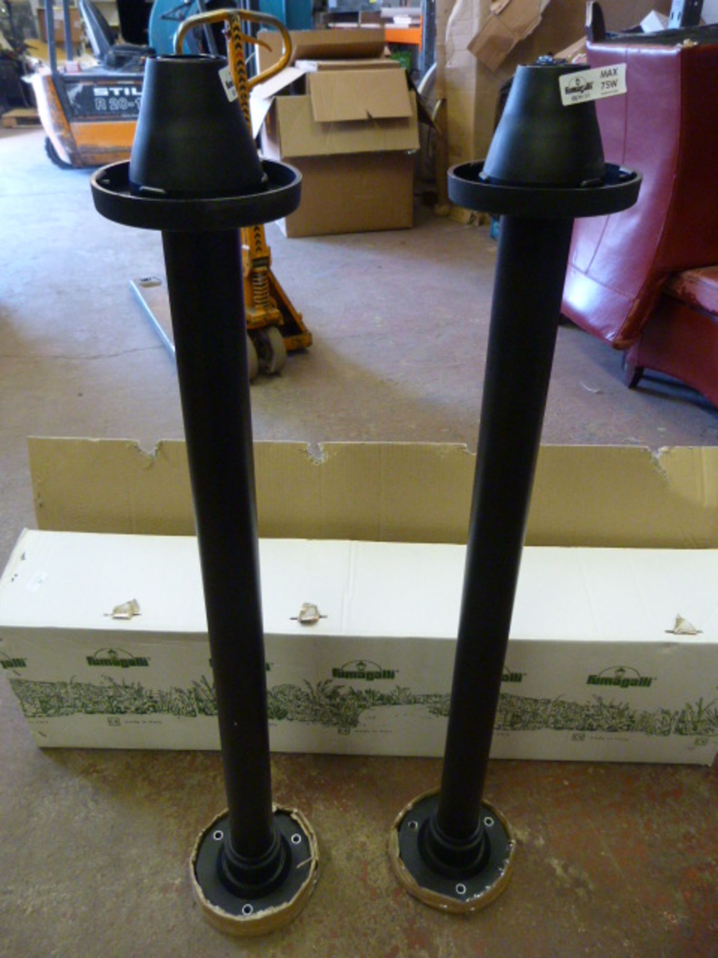 *Two Fumagalli Febo Lampposts (Black)