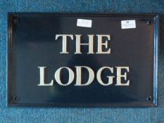 *Metal House Sign - The Lodge