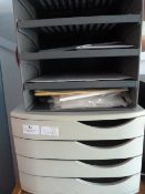 *Two Small Plastic Filing Drawers