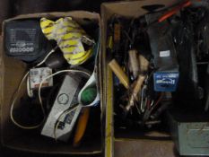 Two Boxes of Tool Including Car Charger, Sheers, N