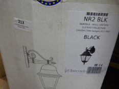 *Norfolk Wall Lantern (Black) 100W/70W Halogen