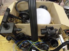 *Box Containing Exterior Wall Light with Globe, Ca