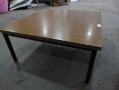 *Small Metal Framed Coffee Table with Wood Effect