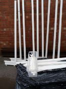 Nine White Shelving Uprights (214cm)