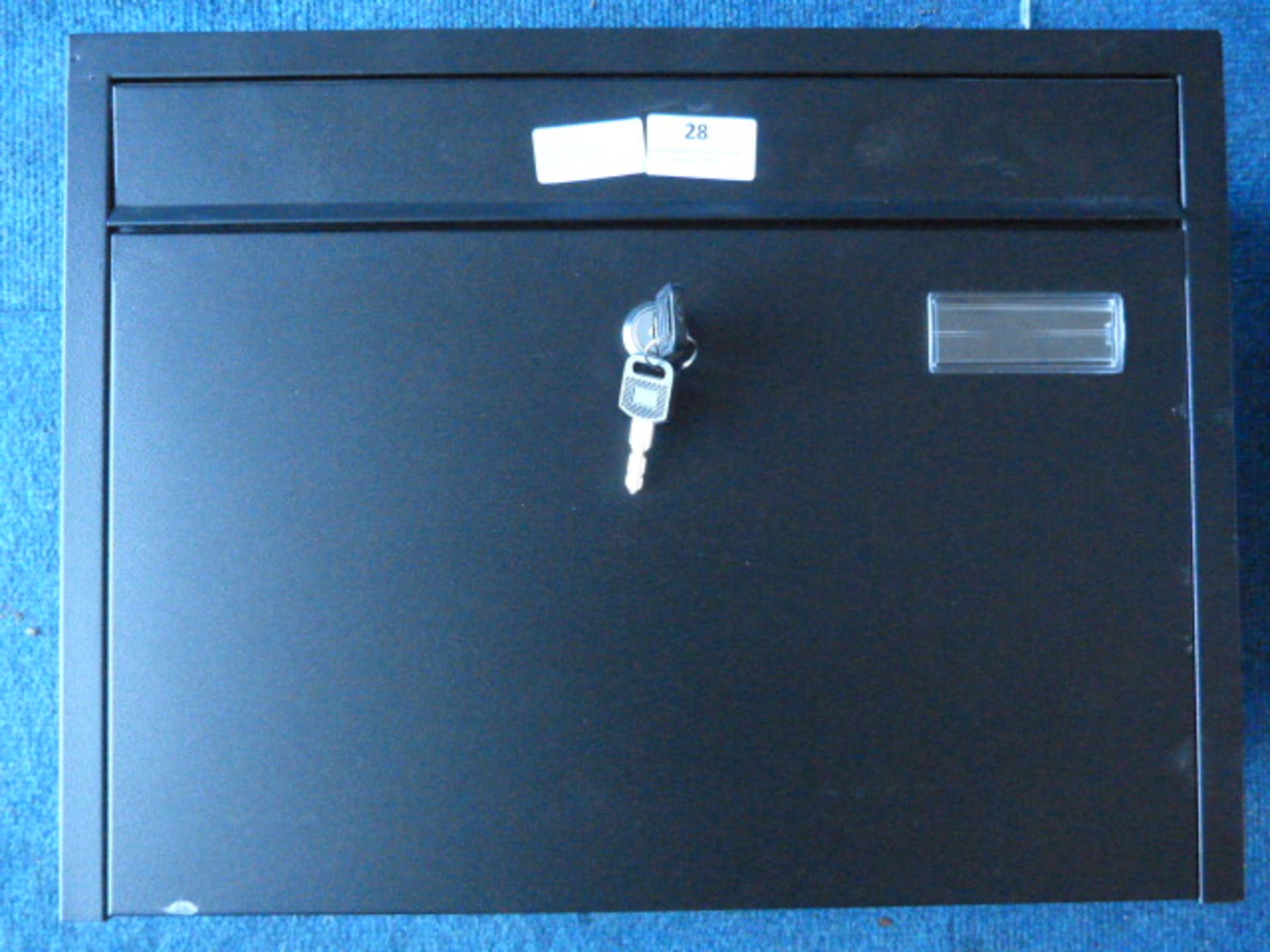 *Black Metal Letter Box with Key