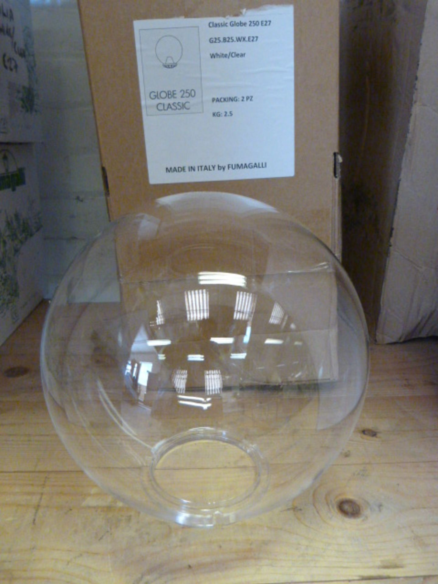 *Two Small Fumagalli Globes (Clear)