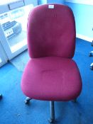 *Burgundy Upholstered Office Chair