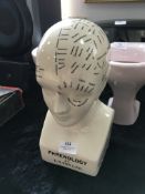 Reproduction L.N. Fowler Phrenology Bust