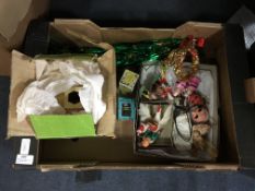 Box Containing Vintage Christmas Decoration