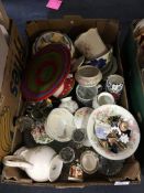 Box Containing Ornaments, Cake Stands, Vases, Glas
