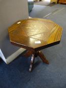 Oak Hexagonal Occasional Table with Tiled Top