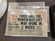Collection of Daily Mirror Newspapers 1945