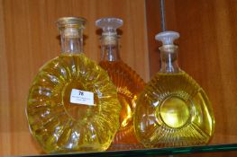 Three Bottles of Shop Display Remy Martin Cognac