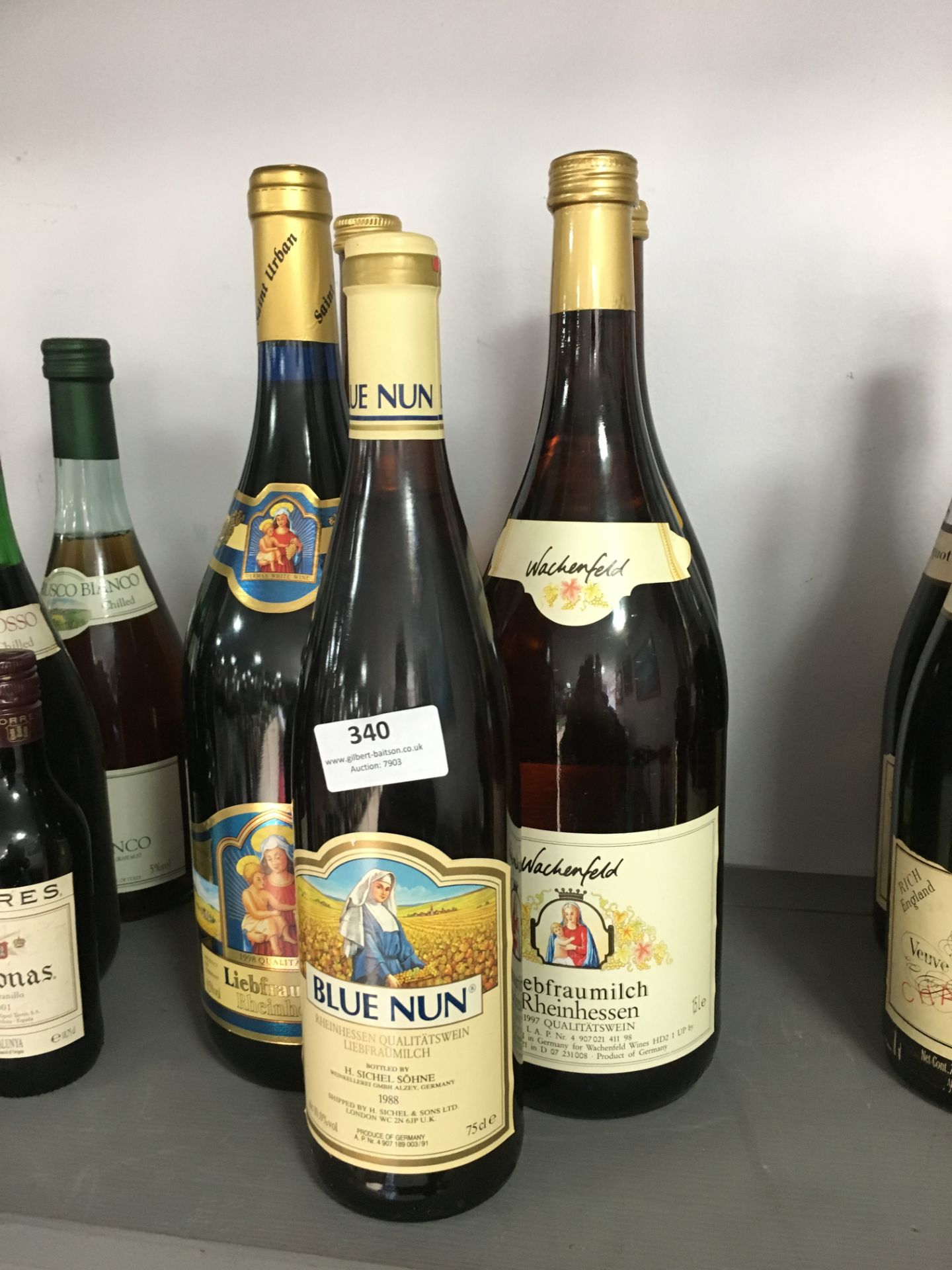 Five Bottles of German Wine