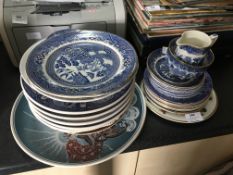 Decorative Wall Plates Blue & White Willow Pattern