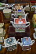 Five Sadler Decorative Teapots