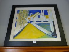 Framed Oil on Board - Continental House signed Magi