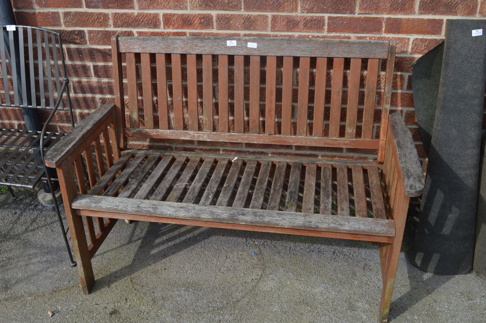 Slat Wood Garden Bench