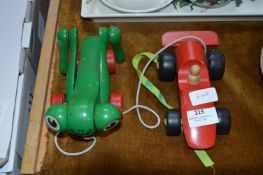Two Children's Vintage Wooden Toys