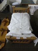 Pine Doll's Bed with Covers and Cushions