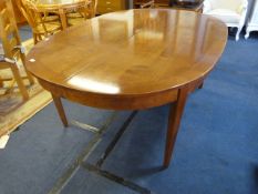 Large Walnut Oval Extending Dining Table