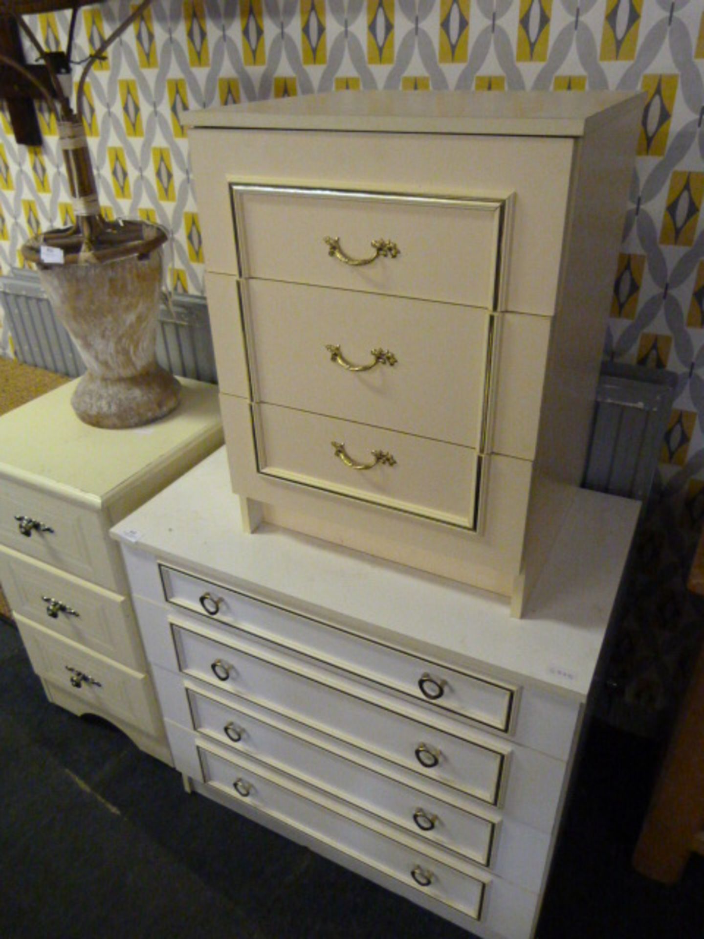 Melamine Four Height Chest of Drawers and Two Draw