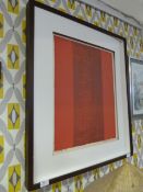 Framed Limited Edition Abstract Print by Barnett Newman