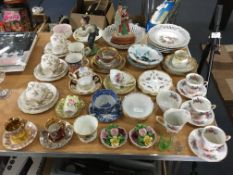 Quantity of Decorative Cups and Saucers; Royal Alb