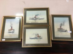 Set of Four Limited Edition David Bell Coloured Pr