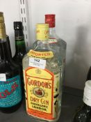 Two Bottles of Gin; Gordon's Dry and Gilbey's Dry