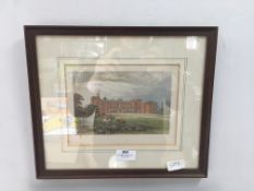 Framed Coloured Print - Burton Constable Hall