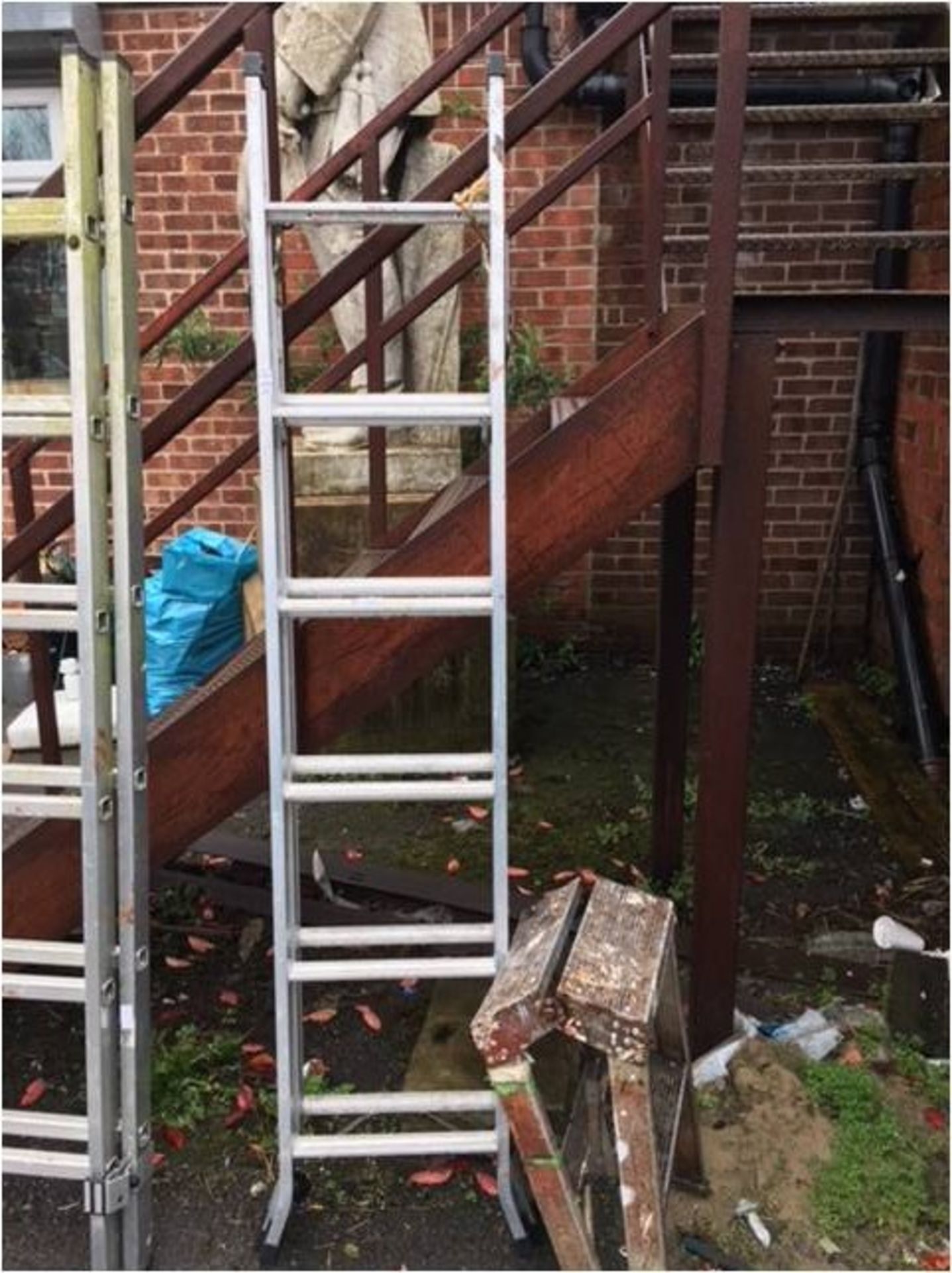 Five Tread Folding Aluminium Step Ladder & Two Tread Step