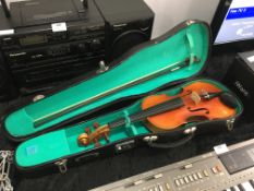 Child's Size Violin with Case and Bow