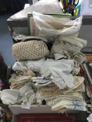 Box of Assorted Table Linen