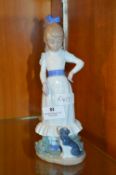 Nao Figurine - Girl with Puppy