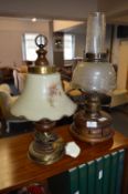 Two Dutch Oil Lamps (Converted to Electric)