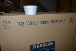 Three Boxes Containing 500 FC8 8oz Polystyrene Tubs
