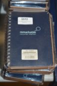 Five Packs of 5 Recycled Leather Spiral Notebooks