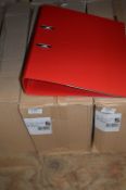 Box Containing Ten A4 Lever Arch Folders (Red)