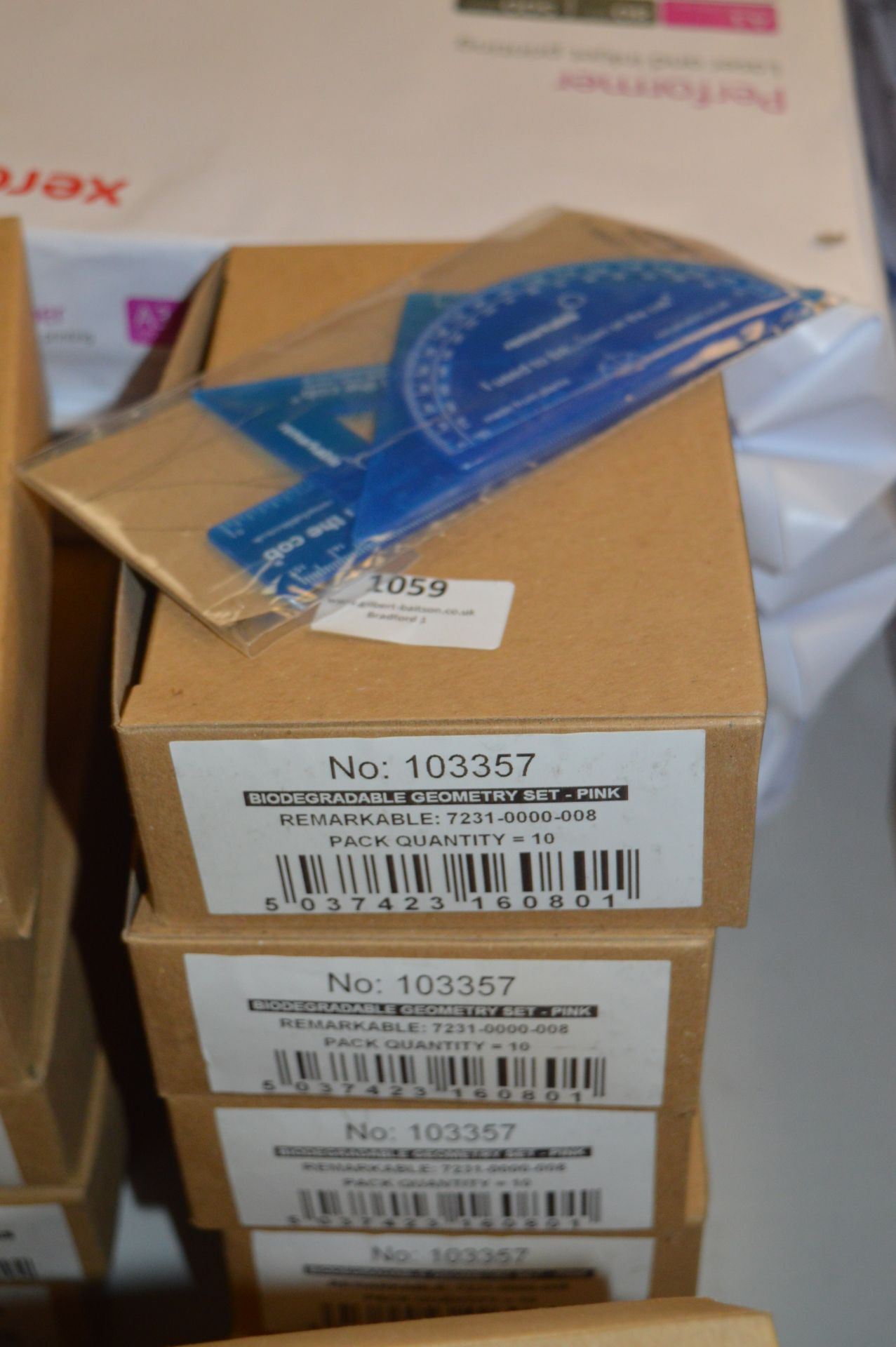 Five Boxes Containing 10 Biodegradable Geometry Sets