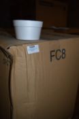 Three Boxes Containing 500 FC8 8oz Polystyrene Tubs