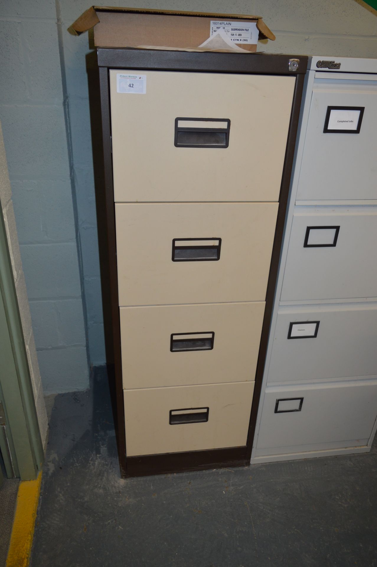 *Four Drawer Foolscap Filing Cabinet (Coffee & Cream)