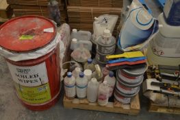 *Assorted Full and Part Tubs of Huber Group Inks, Press Cleaning Chemicals, Offset Powder, etc.