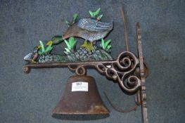 *Cast Iron Wall Mounted Bell with Duck Decoration
