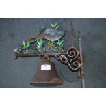 *Cast Iron Wall Mounted Bell with Duck Decoration